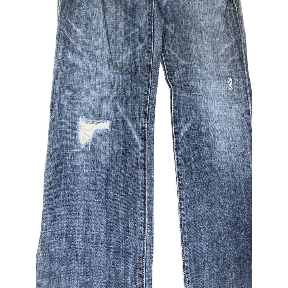 Old Navy Special Edition Low Waist Size 4 Distressed/Knee Hole Denim Jeans - Picture 3 of 7